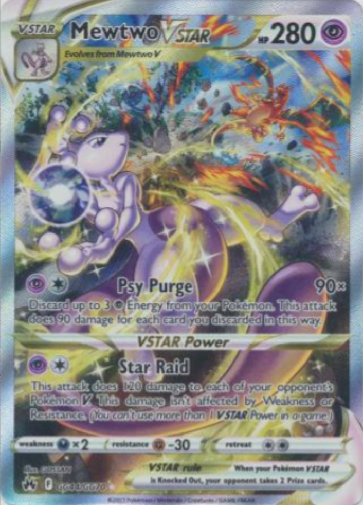 Crown Zenith Mewtwo VSTAR GG44/GG70 hotsell (MINT)