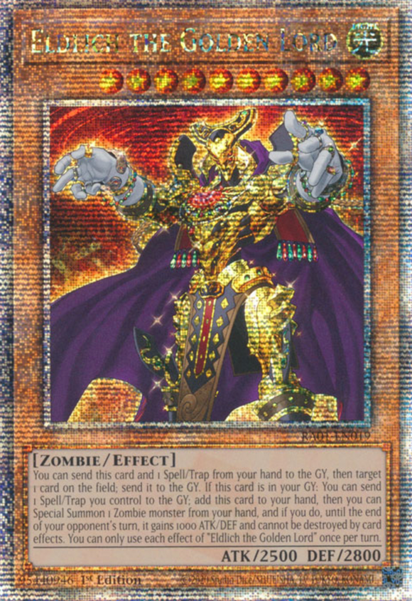 Eldlich the Golden Lord - RA01-EN019 - Quarter Century Secret Rare 1st Edition