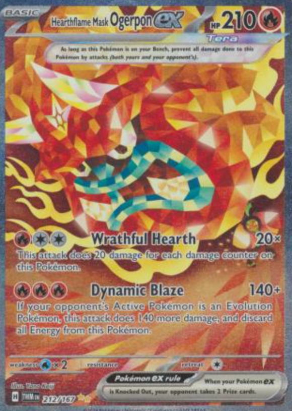 Hearthflame Mask Ogerpon ex - 212/167 - Special Illustration Rare