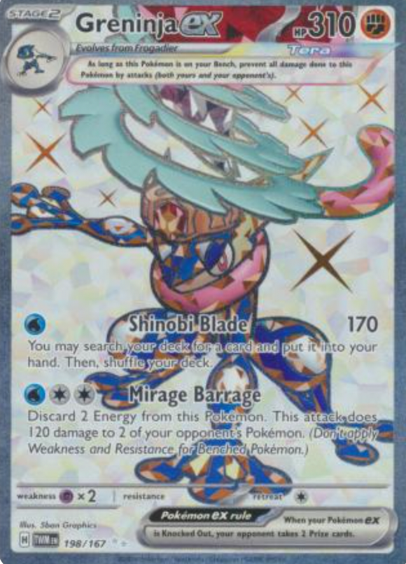 Greninja ex - 198/167 - Full Art Secret Rare