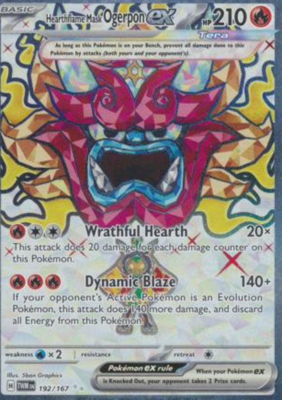 Hearthflame Mask Ogerpon ex - 192/167 - Full Art Secret Rare