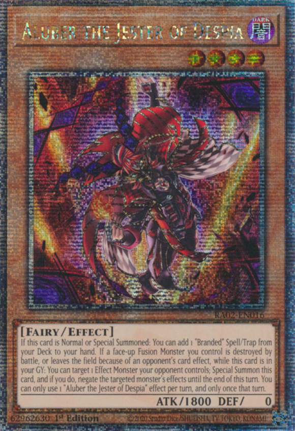 Aluber the Jester of Despia - RA02-EN016 - Quarter Century Secret Rare 1st Edition