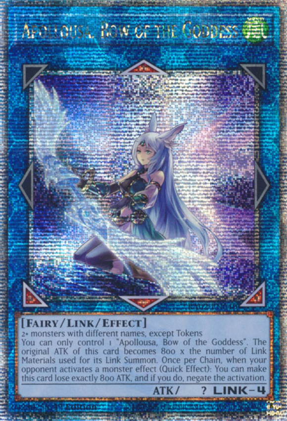 Apollousa, Bow of the Goddess (Alt. Art) - RA02-EN040 - Quarter Century Secret Rare 1st Edition