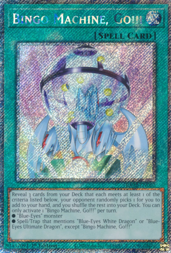 Bingo Machine, Go!!! - RA02-EN062 - Platinum Secret Rare 1st Edition