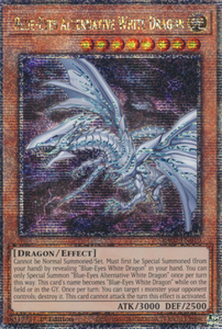 Blue-Eyes Alternative White Dragon - RA02-EN010 - Quarter Century Secret Rare 1st Edition