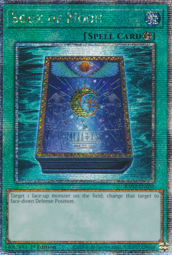 Book of Moon - RA02-EN050 - Quarter Century Secret Rare 1st Edition