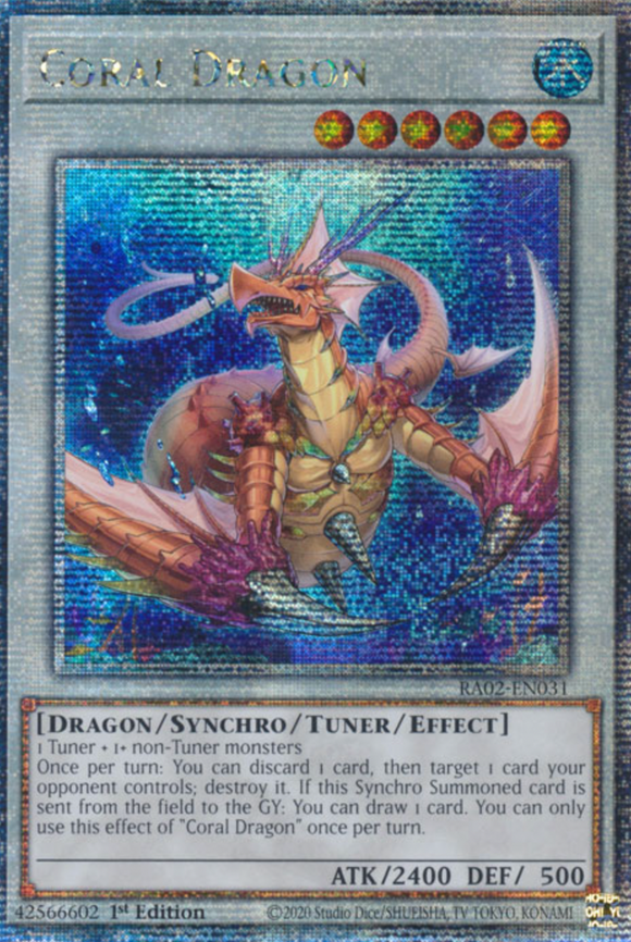 Coral Dragon - RA02-EN031 - Quarter Century Secret Rare 1st Edition