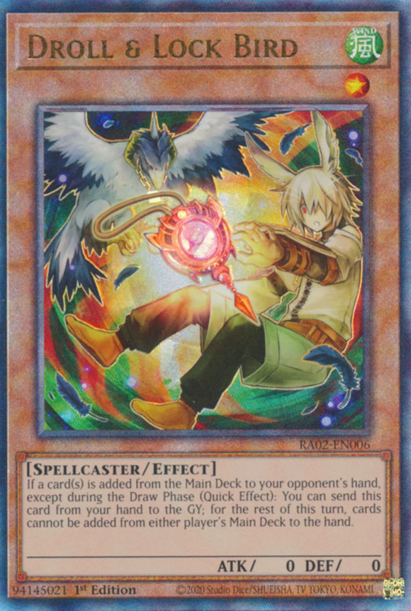 Droll & Lock Bird (Alt. Art) - RA02-EN006 - Ultimate Rare 1st Edition