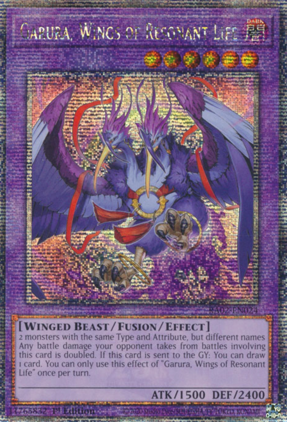 Garura, Wings of Resonant Life - RA02-EN024 - Quarter Century Secret Rare 1st Edition