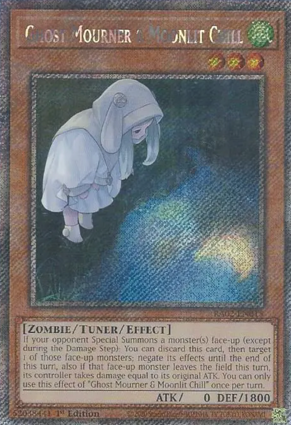 Ghost Mourner & Moonlit Chill (Alt. Art) - RA02-EN015 - Platinum Secret Rare 1st Edition