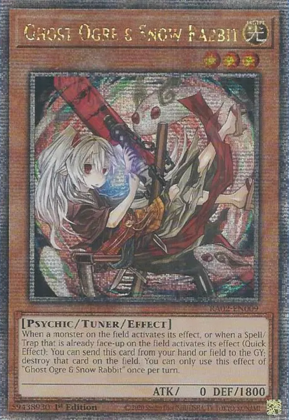 Ghost Ogre & Snow Rabbit (Alt. Art) - RA02-EN009 - Quarter Century Secret Rare 1st Edition