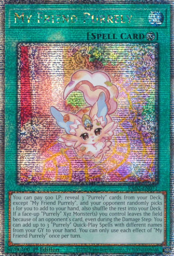 My Friend Purrely - RA02-EN071 - Quarter Century Secret Rare 1st Edition