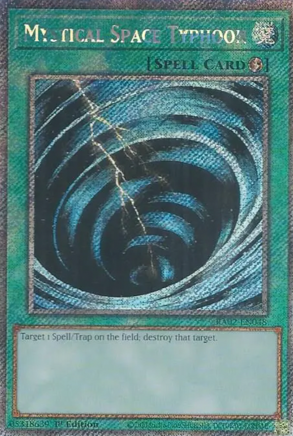 Mystical Space Typhoon - RA02-EN048 - Platinum Secret Rare 1st Edition