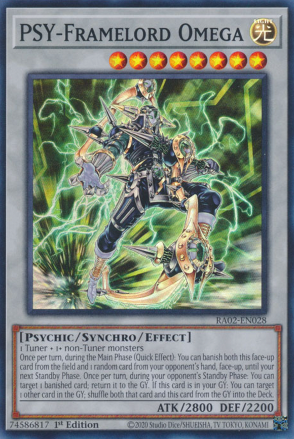 PSY-Framelord Omega - RA02-EN028 - Super Rare 1st Edition