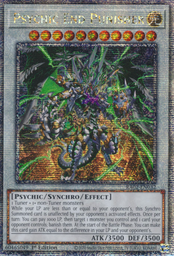 Psychic End Punisher - RA02-EN032 - Quarter Century Secret Rare 1st Edition