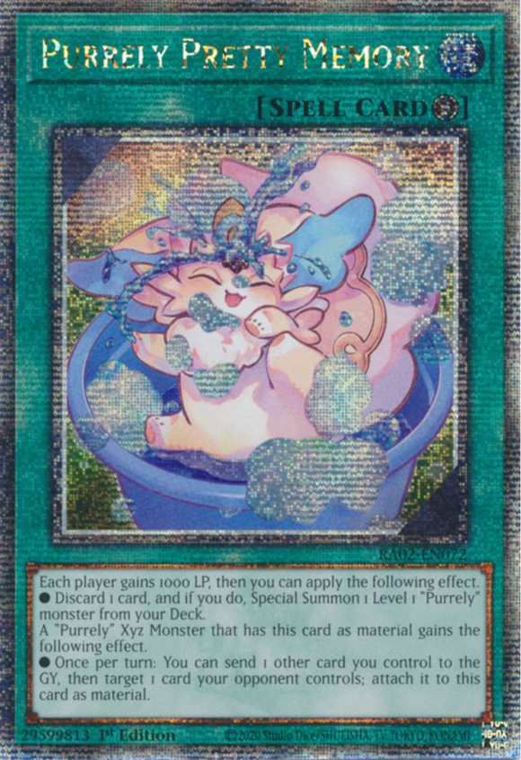 Purrely Pretty Memory - RA02-EN072 - Quarter Century Secret Rare 1st Edition