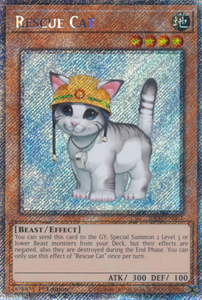 Rescue Cat - RA02-EN001 - Platinum Secret Rare 1st Edition