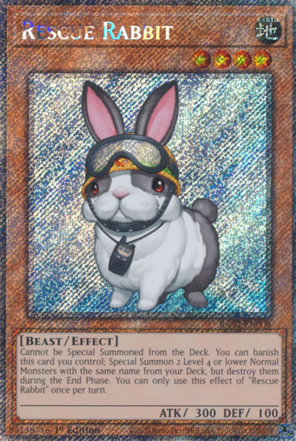 Rescue Rabbit - RA02-EN008 - Platinum Secret Rare 1st Edition