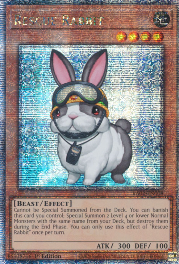 Rescue Rabbit - RA02-EN008 - Quarter Century Secret Rare 1st Edition