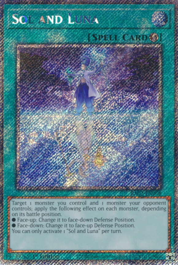 Sol and Luna - RA02-EN068 - Platinum Secret Rare 1st Edition