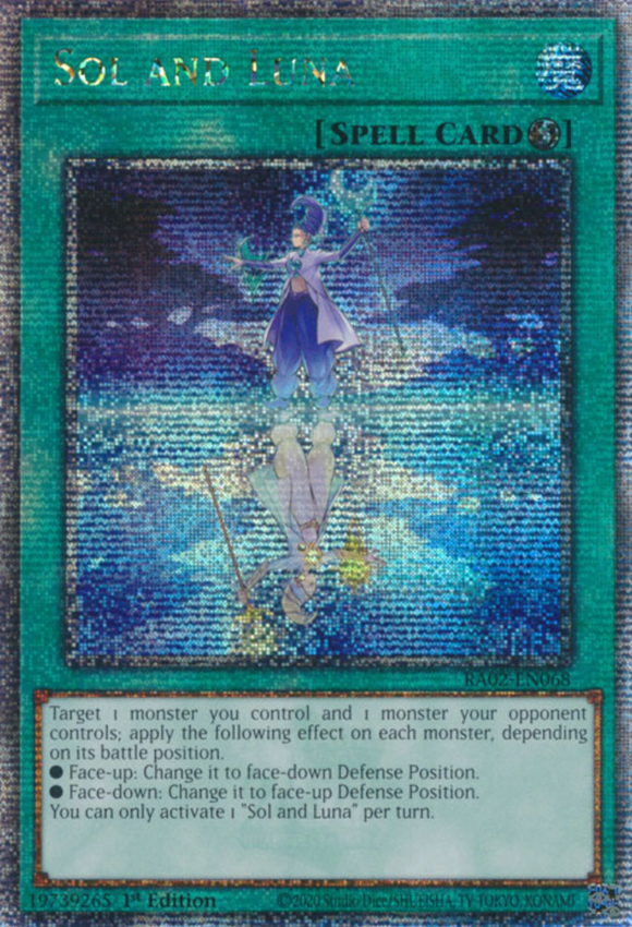 Sol and Luna - RA02-EN068 - Quarter Century Secret Rare 1st Edition