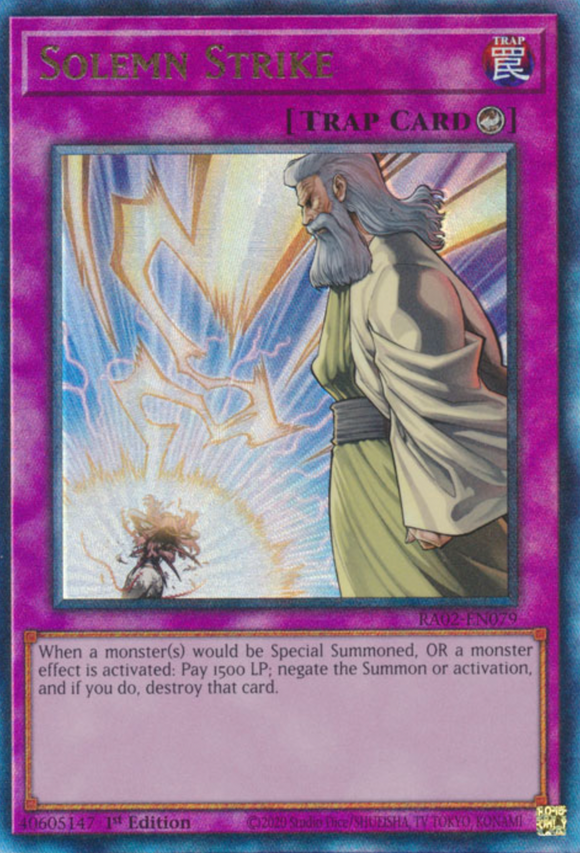 Solemn Strike - RA02-EN079 - Ultimate Rare 1st Edition