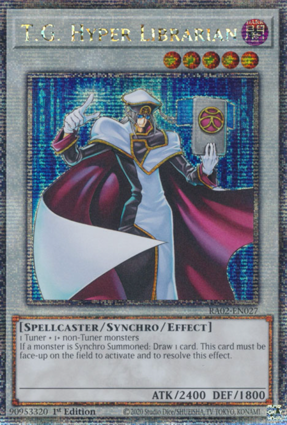 T.G. Hyper Librarian - RA02-EN027 - Quarter Century Secret Rare 1st Edition