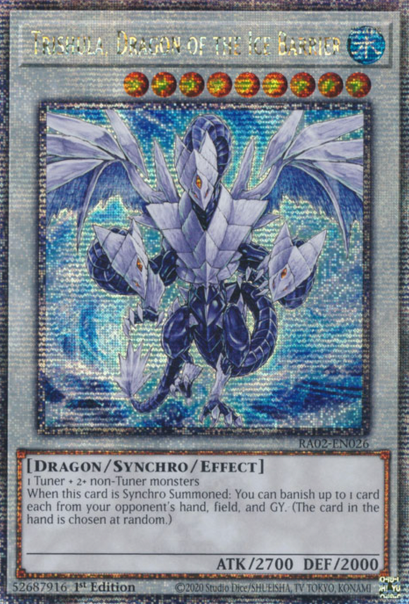 Trishula, Dragon of the Ice Barrier - RA02-EN026 - Quarter Century Secret Rare 1st Edition