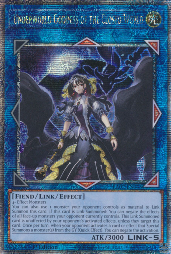 Underworld Goddess of the Closed World - RA02-EN045 - Quarter Century Secret Rare 1st Edition