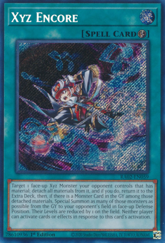 Xyz Encore - RA02-EN059 - Quarter Century Secret Rare 1st Edition