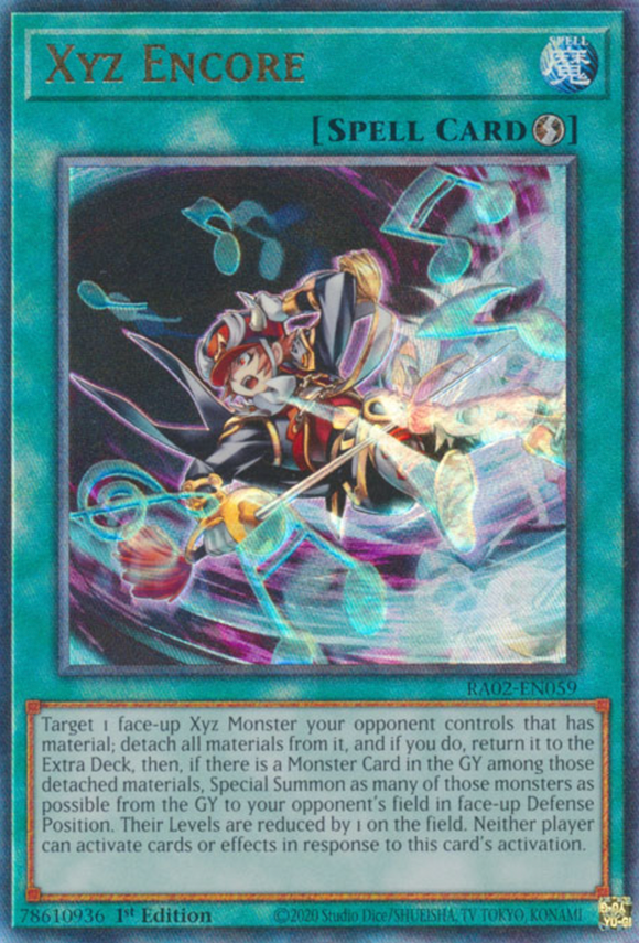 Xyz Encore - RA02-EN059 - Super Rare 1st Edition