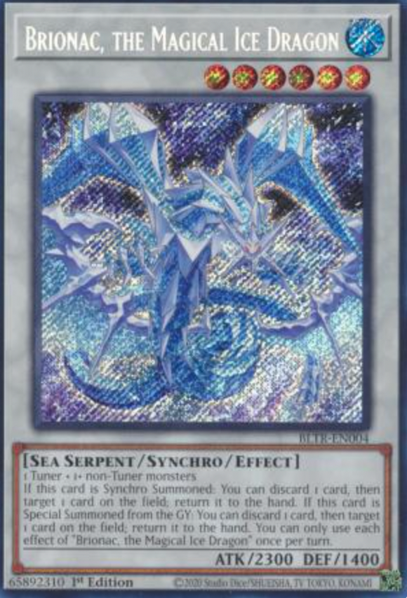 Brionac, the Magical Ice Dragon - BLTR-EN004 - Secret Rare 1st Edition