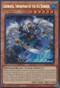 Georgius, Swordman of the Ice Barrier - BLTR-EN006 - Secret Rare 1st Edition