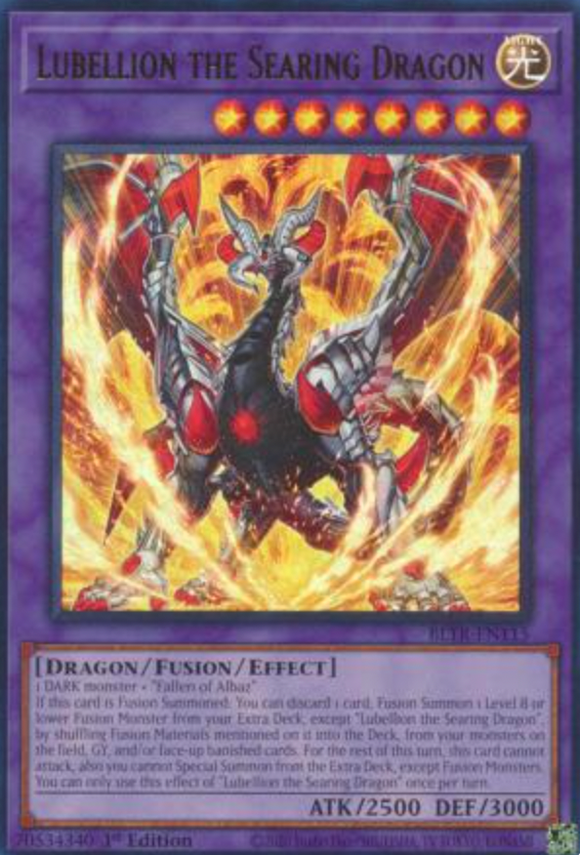 Lubellion the Searing Dragon - BLTR-EN115 - Ultra Rare 1st Edition