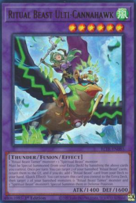 Ritual Beast Ulti-Cannahawk (Alt. Art) - BLTR-EN085 - Ultra Rare 1st Edition