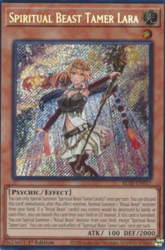 Spiritual Beast Tamer Lara - BLTR-EN017 - Secret Rare 1st Edition