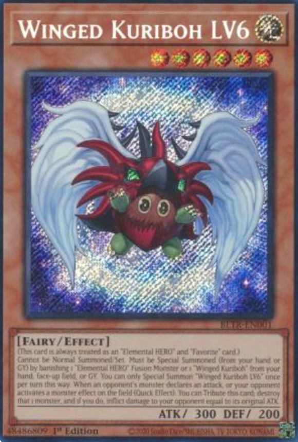 Winged Kuriboh LV6 - BLTR-EN001 - Secret Rare 1st Edition