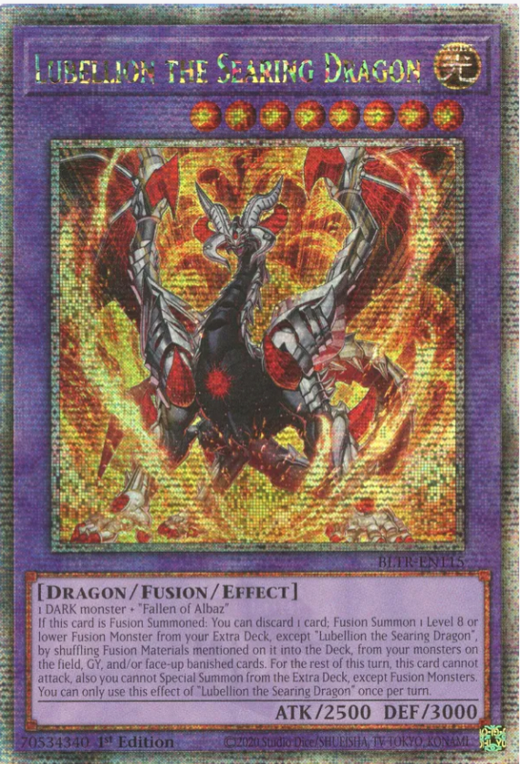 Lubellion the Searing Dragon - BLTR-EN115 - Quarter Century Secret Rare 1st Edition