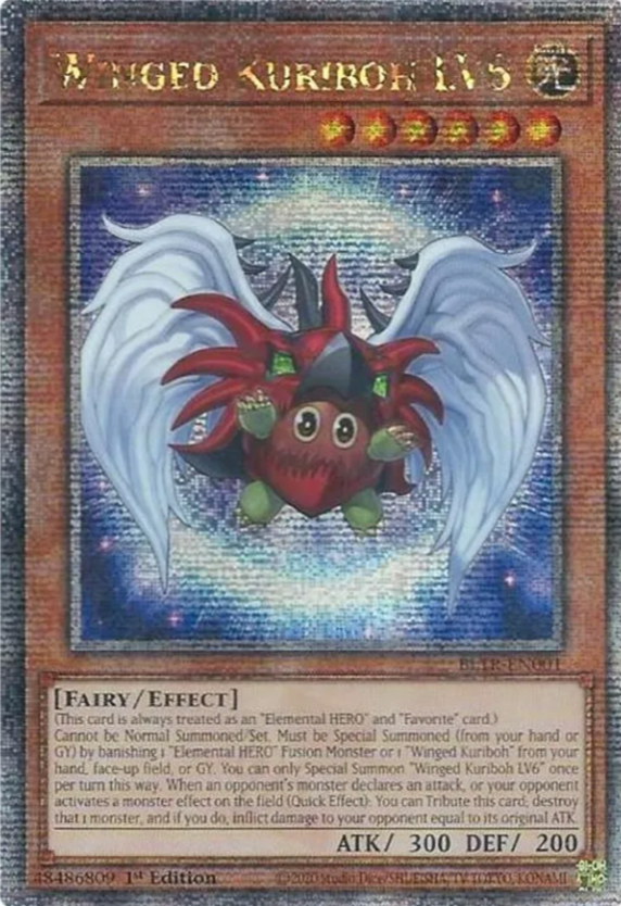 Winged Kuriboh LV6 - BLTR-EN001 - Quarter Century Secret Rare 1st Edition