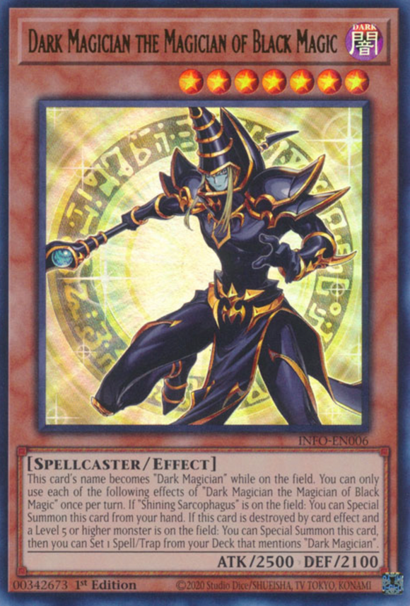 Dark Magician the Magician of Black Magic - INFO-EN006 - Ultra Rare 1st Edition