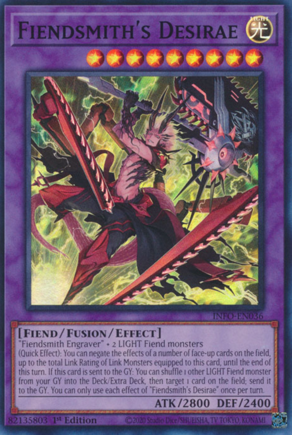 Fiendsmith's Desirae - INFO-EN036 - Super Rare 1st Edition