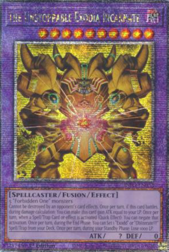 The Unstoppable Exodia Incarnate - INFO-EN033 - Quarter Century Rare 1st Edition