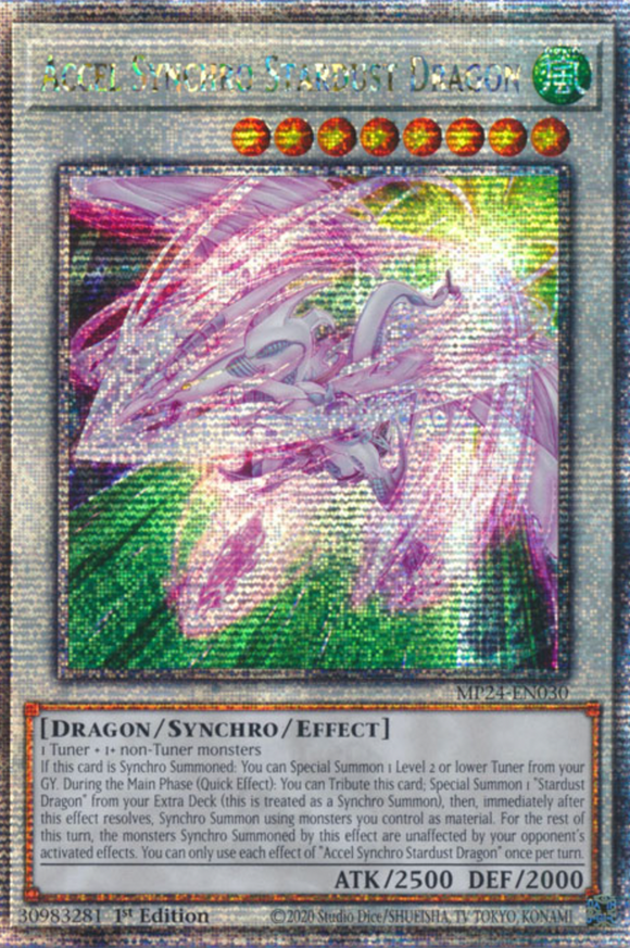 Accel Synchro Stardust Dragon - MP24-EN030 - Quarter Century Rare 1st Edition