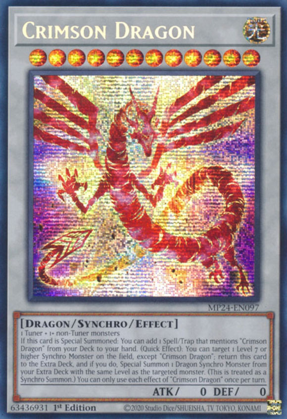 Crimson Dragon - MP24-EN097 - Prismatic Secret Rare 1st Edition