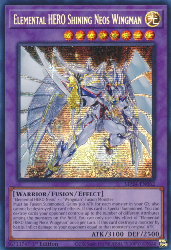 Elemental HERO Shining Neos Wingman - MP24-EN062 - Prismatic Secret Rare 1st Edition