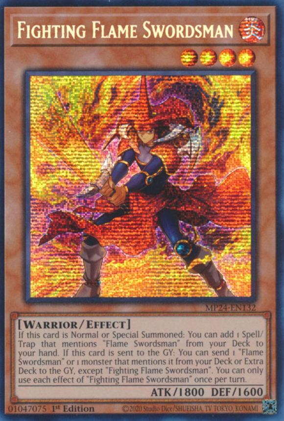 Fighting Flame Swordsman - MP24-EN132 - Prismatic Secret Rare 1st Edition