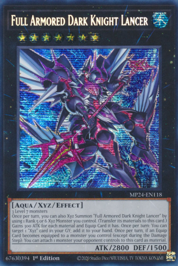 Full Armored Dark Knight Lancer - MP24-EN118 - Prismatic Secret Rare 1st Edition