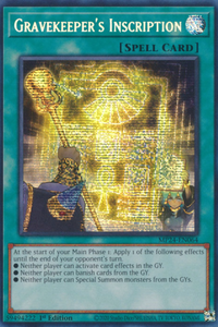 Gravekeeper's Inscription - MP24-EN064 - Prismatic Secret Rare 1st Edition