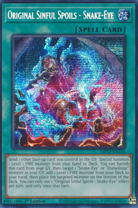 Original Sinful Spoils - Snake-Eye - MP24-EN124 - Prismatic Secret Rare 1st Edition