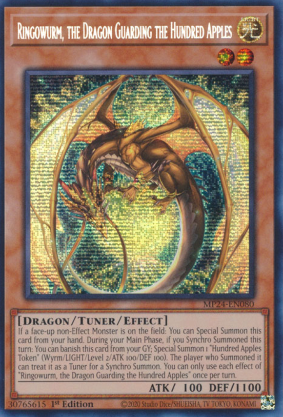 Ringowurm The Dragon Guarding The Hundred Apples - MP24-EN080 - Prismatic Secret Rare 1st Edition